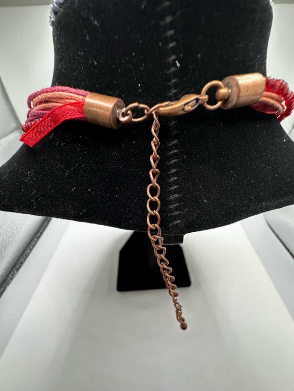 Red Butterfly Nature With Multi Cord Boho Casual Dressed Up Necklace - Picture 5 of 11